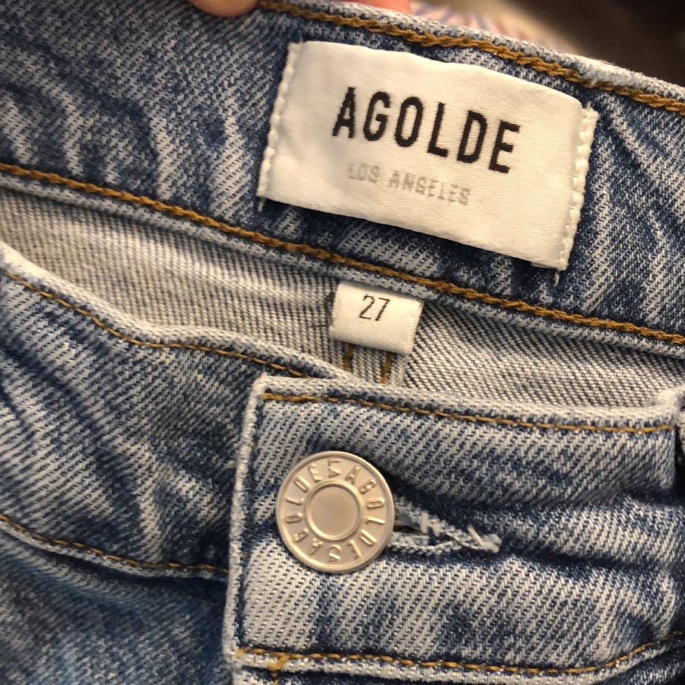 Agolde “Riley” High Rise Distressed Jeans, Size 27. - Picture 4 of 14